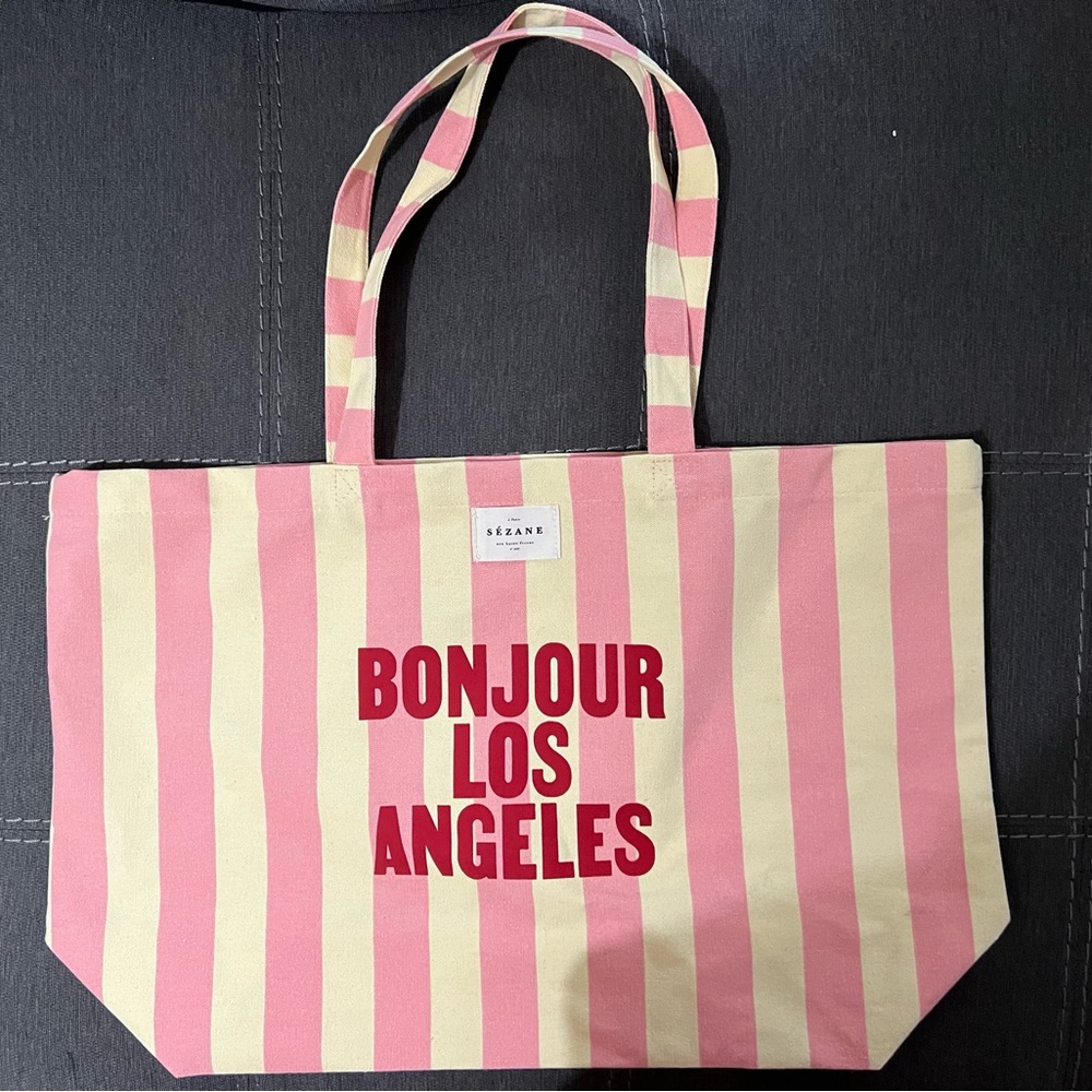 Sézane Bonjour Los Angeles tote